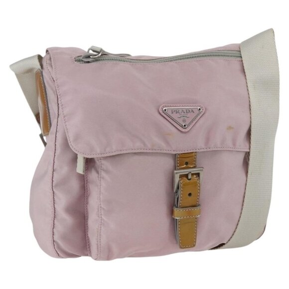 PRADA Handbags - Authentic PRADA Shoulder Bag Nylon Pink Silver